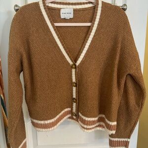 Pink Rose Women's Brown Cardigan Sweater